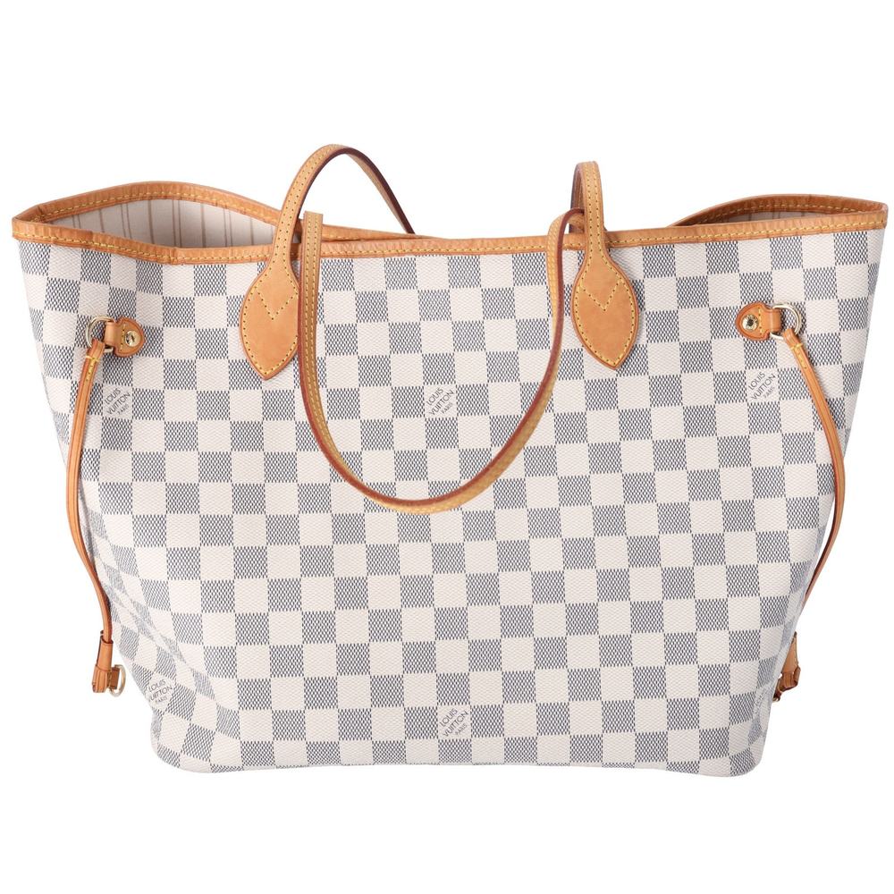 Louis Vuitton Neverfull MM Tote Bag N51107 Damier Azur Beige Multi - Picture 3 of 6